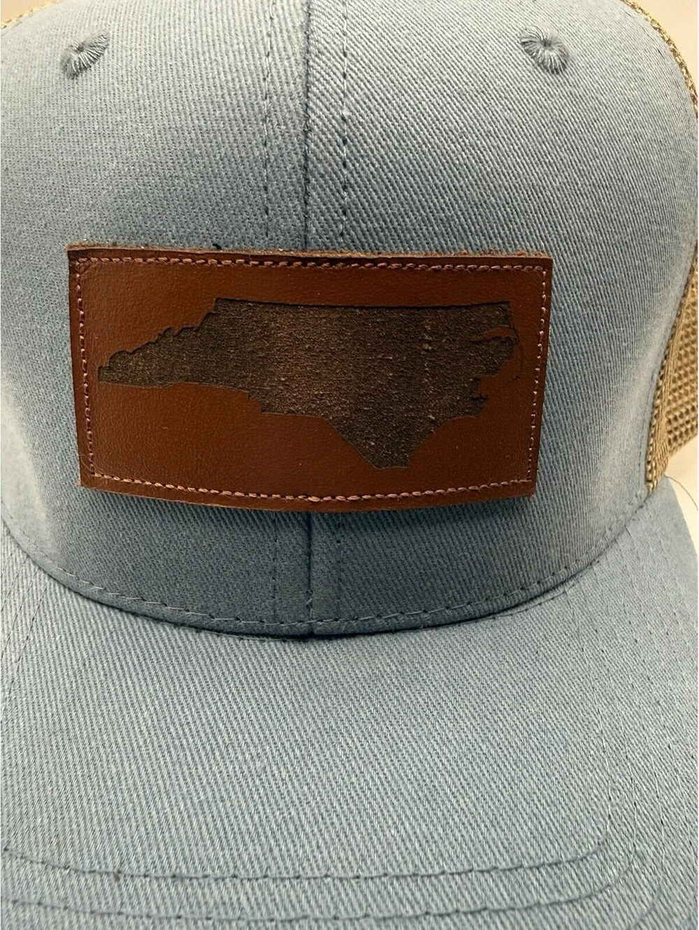 Southern Hooker NC Blue & Tan Mesh Back Adjustable Snapback Trucker Hat One Size